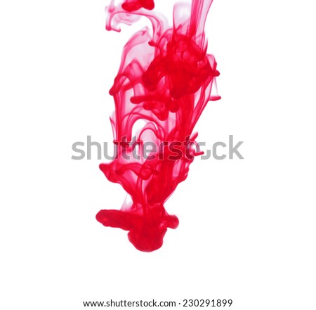 ink in water on a white background 
