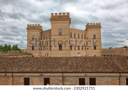 Este castle in the town of Mesola in the province of Ferrara Italy. Po River Delta Park Emilia Romagna Italy.
