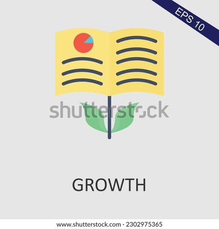 Growth Flat Icon Vector Eps File