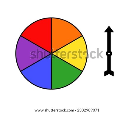 Board game spinner with arrow template. Clipart image