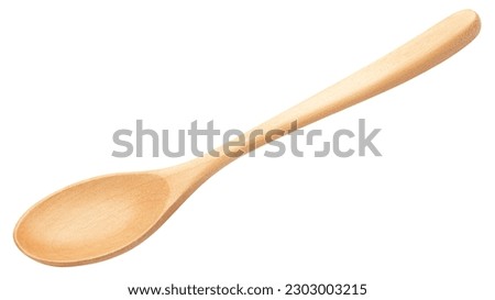 wooden Spoon, isolated on white background, clipping path, full depth of field Royalty-Free Stock Photo #2303003215