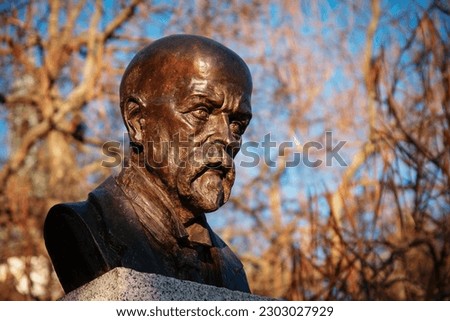 Bust of T. G. Masaryk, czech first president Royalty-Free Stock Photo #2303027929