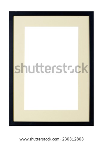Black picture frame on white background