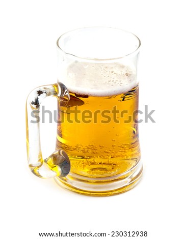 beer glass isolated on white