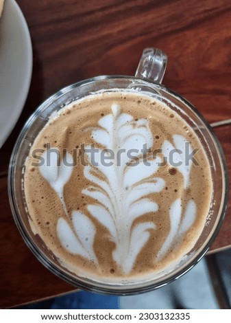 Coffee or cappucino picture with image