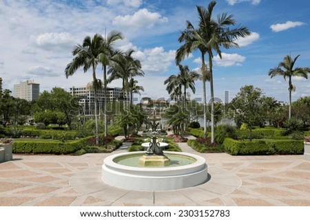 The scenery at Hollis Garden, a public botanical garden in Lakeland, Florida Royalty-Free Stock Photo #2303152783