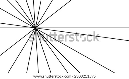 Abstract texture, radial, lines. Starburst, sunburst element. Converging lines - stock vector illustration, clip-art graphics background