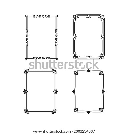 This is a set of beautiful ornament frames vector.