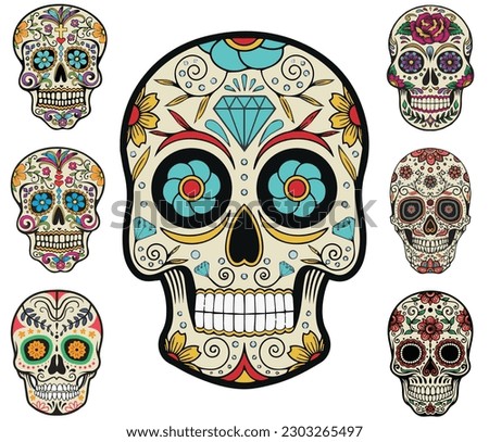 Day Of The Dead Sugar Skull Vector Illustration