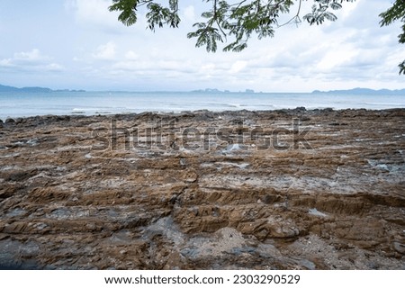 brown stone beach by the sea