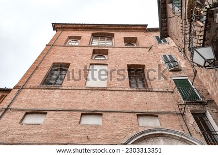 Exterior of Siena Synagogue in Siena, Tuscany, Italy. Royalty-Free Stock Photo #2303313351