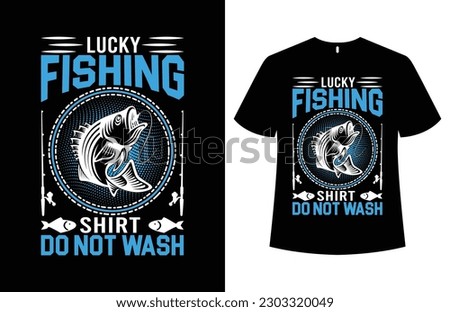 Fishing T-shirt Design Template Vector Image.