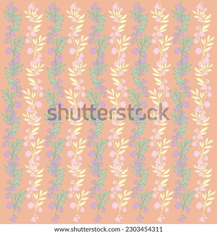 botanical flowers hand draw vector pattern 