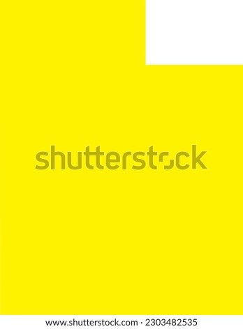 YELLOW CMYK color detailed flat map of the federal state of UTAH, UNITED STATES OF AMERICA on transparent background