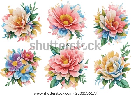 Floral clip art vector no background ready to use, floral template, flowers, bouquet,individual elements collection for bouquets, wreaths, wedding invitations, anniversary, birthday, postcards