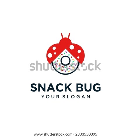 snack logo design with bug