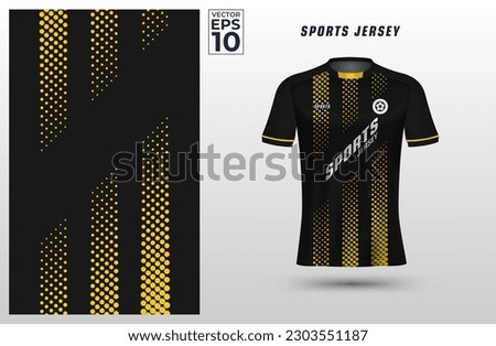 T-shirt sport jersey design template with geometric halftone pattern. Sport uniform in front view. Shirt mock up for sport club. Vector Illustration	