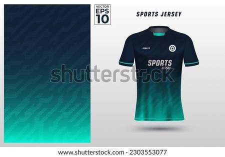 T-shirt sport jersey design template with geometric halftone background. Sport uniform in front view. Shirt mock up for sport club. Vector Illustration
