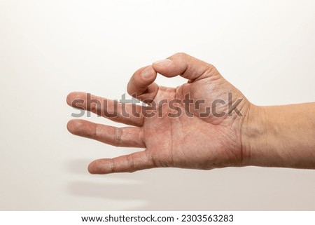 A hand gesture to show okay