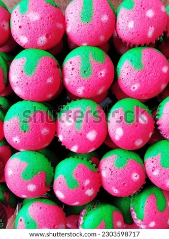 Flatlay selective close up picture of apam polkadot been serve
