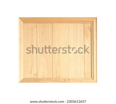 Square wooden frame on white background