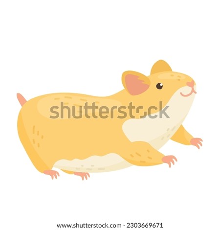 Hamster hand drawn illustration. Vector isolated element. 