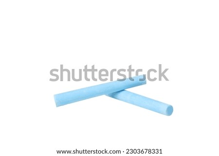 Color chalk isolated on white background, PNG