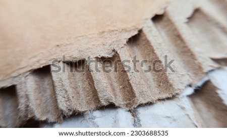 Texture of brown corrugated cardboard