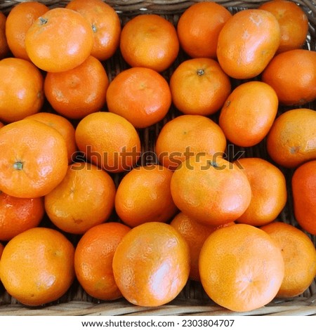 heap of tangerines full frame photo