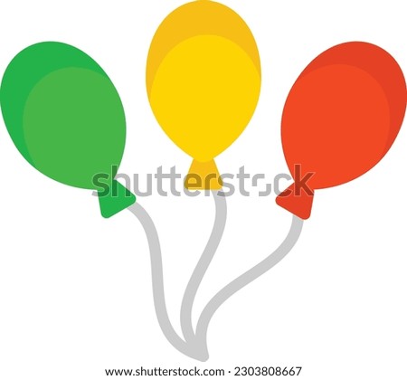 Ballons Vector Icon Flat Style