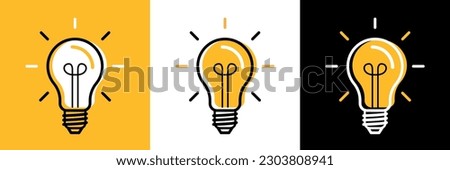 Light bulb on various background Royalty-Free Stock Photo #2303808941