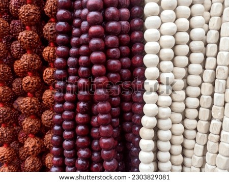 Rudraksha and tulsi holy basil prayer beads mala