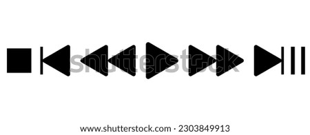 Media Player Icons set. Vector for design