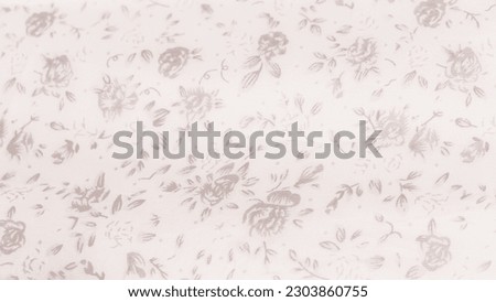 Photograph of a floral pattern background in pastel or light brown beige colors.  For backdrop, banner, advertisement, decoration, graphic, design, abstract, nature, fabric, textile, pattern