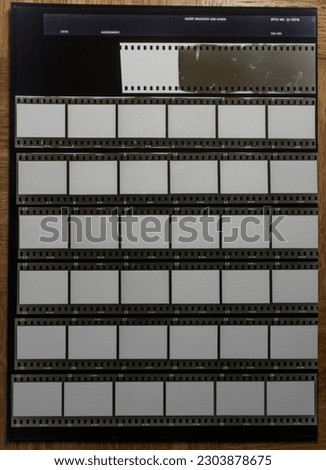 black and white hand copy paper film contact sheet. cool photo placeholder.