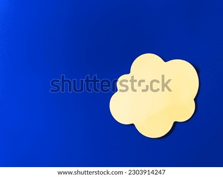 Sticker on a blue background. Office. Blue background