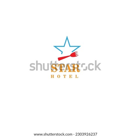 Star Hotel restaurant flat logo