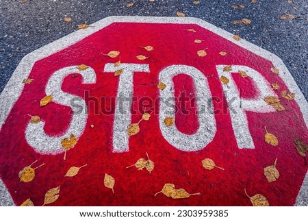stop sign on a street - italy