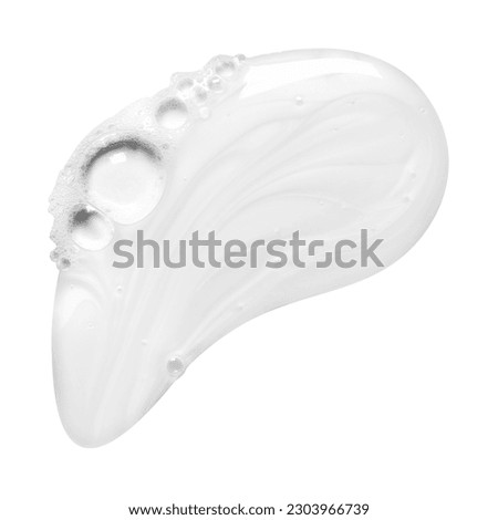 White Body Wash Smudge Isolated. Skin Refreshing Shower Gel Shampoo Smear. Skin Care. Bathing Essential Product. Bath and Body Lotion Stroke. Fine Liquid Wash Swatch Bathroom Accessories Royalty-Free Stock Photo #2303966739