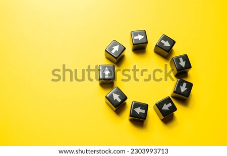 Move in a circle without stopping or a goal. Concept of perpetual movement or a cycle with no end. Constant progression, repetition and continuity. Get stuck in the routine. Hopelessness. Royalty-Free Stock Photo #2303993713