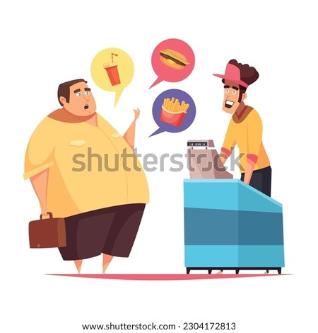 Queue people composition with doodle style human characters at store checkout vector illustration