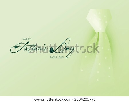 Happy Father’s Day typography in greeting card. Vector illustration. Glasses, bow tie, mustache, gift , Cap, box and hearts.