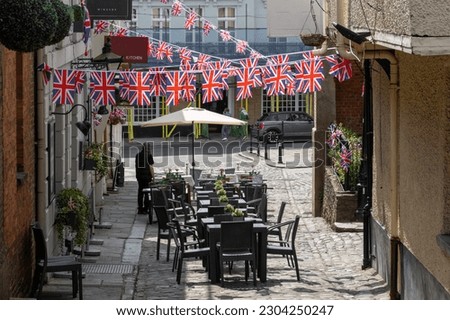 A street of England on coronation day