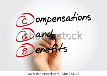 C and B - Compensations and Benefits acronym, business concept background Royalty-Free Stock Photo #2304263117