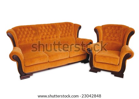 suite of soft furniture