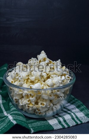 popcorn snacks on the table.