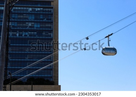Cable car in Portland, Oregon. High quality photo.