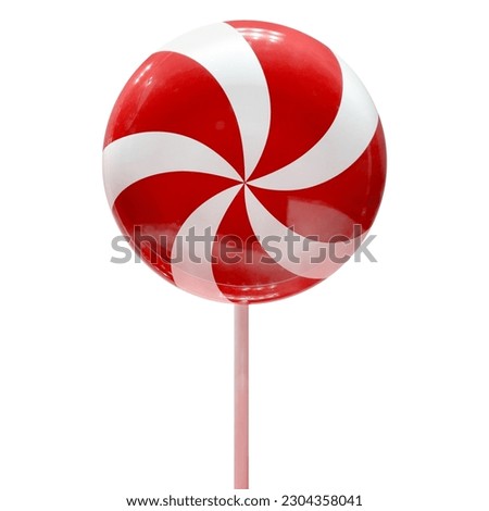 Sweet lollipop red colors isolated on white background. Royalty-Free Stock Photo #2304358041