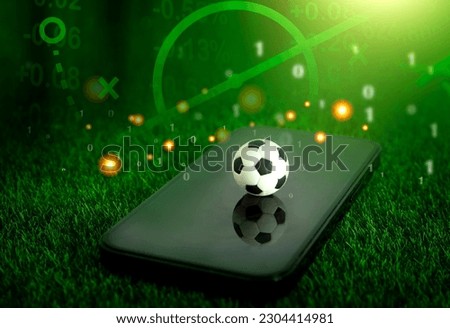 online sport news , football betting , soccer score report on mobile Royalty-Free Stock Photo #2304414981