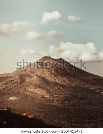 A distant picture of mount Batur in Bali